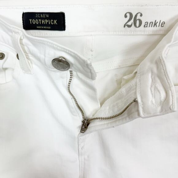 J. Crew 8” Toothpick Jean in White - Picture 4 of 9
